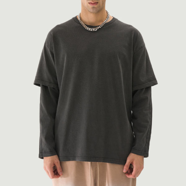 PODpartner Faux-layered Faded Long Sleeve, 230 GSM