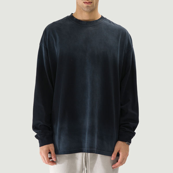 PODpartner Oversized Sun Faded Long Sleeve Top, 260 GSM