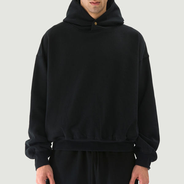 PODpartner Single Snap Brushed Fleece Hoodie, 380 GSM