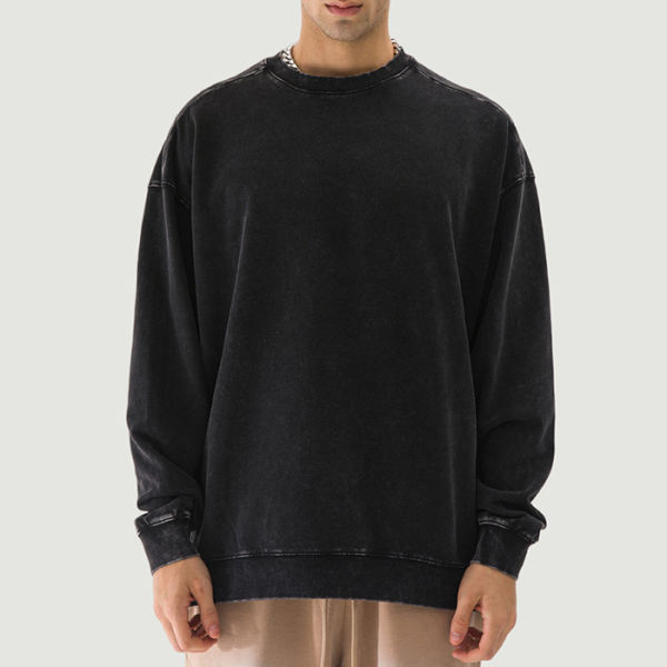 PODpartner Oversized Side Slit Faded Sweatshirt, 380 GSM